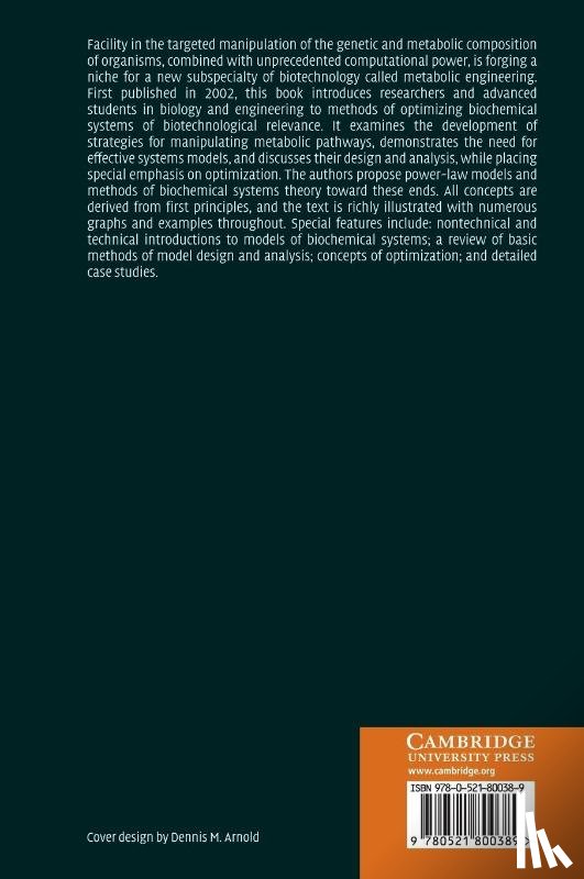 Torres, Nestor V. (Universidad de la Laguna, Voit, Eberhard O. (Medical University of South Carolina) - Pathway Analysis and Optimization in Metabolic Engineering