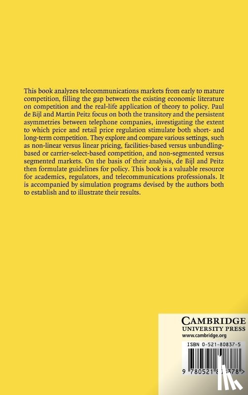 de Bijl, Paul, Peitz, Martin - Regulation and Entry into Telecommunications Markets