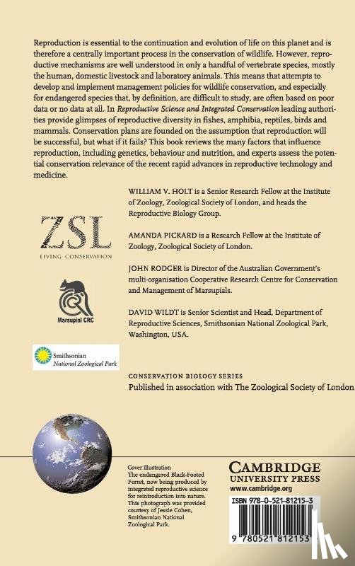  - Reproductive Science and Integrated Conservation