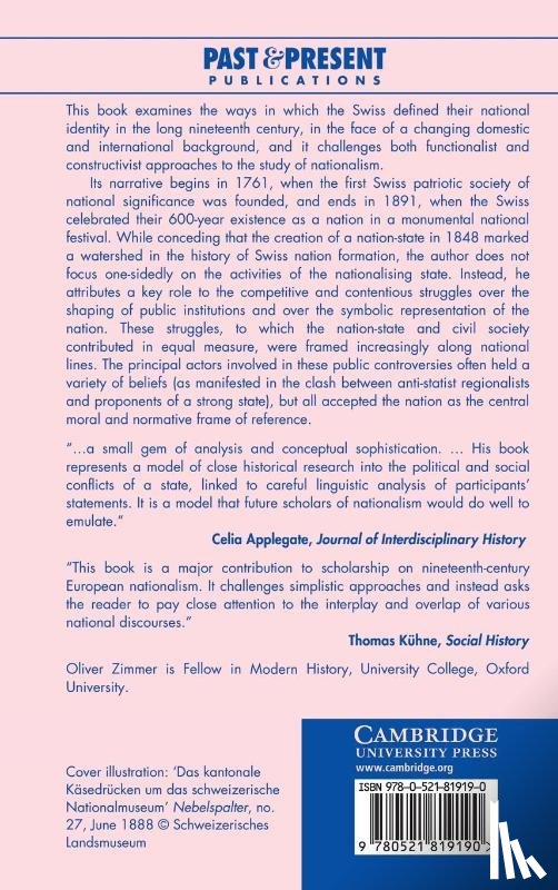 Zimmer, Oliver (Lecturer - A Contested Nation