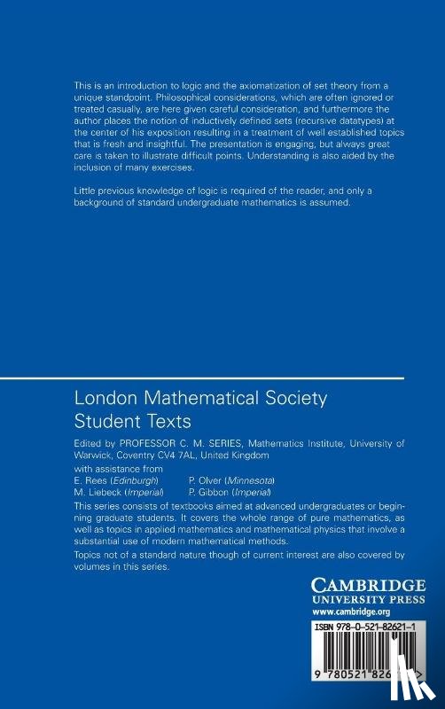 Forster, Thomas (University of Cambridge) - Logic, Induction and Sets