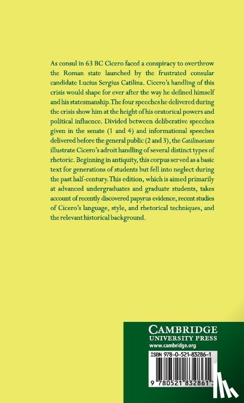 Cicero, Marcus Tullius - Cicero: Catilinarians