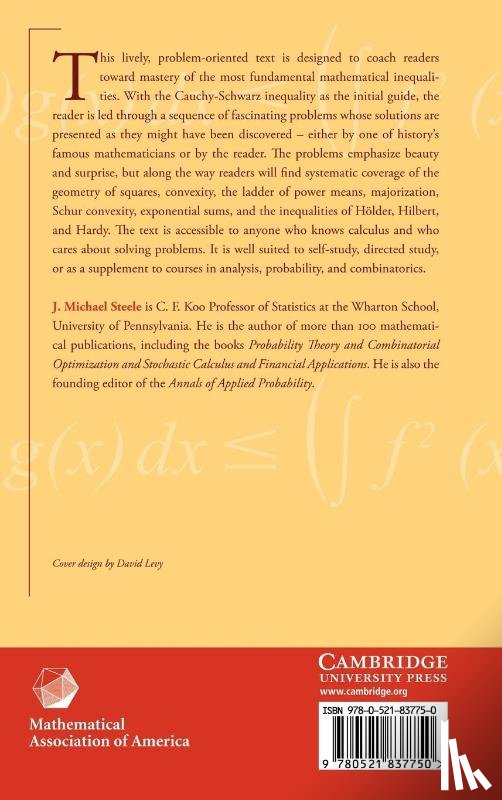 Steele, J. Michael (University of Pennsylvania) - The Cauchy-Schwarz Master Class