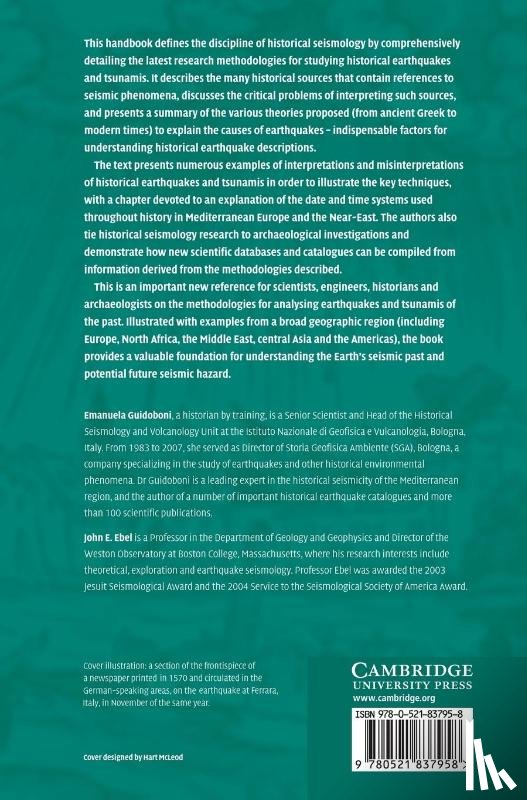 Guidoboni, Emanuela, Ebel, John E. (Boston College - Earthquakes and Tsunamis in the Past