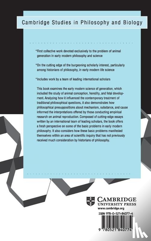  - The Problem of Animal Generation in Early Modern Philosophy