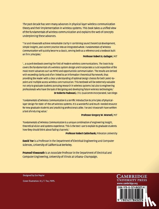 Tse, David (University of California, Viswanath, Pramod (University of Illinois - Fundamentals of Wireless Communication