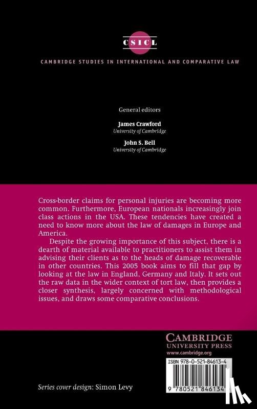 Markesinis, Basil (University College London), Coester, Michael (Ludwig-Maximilians-Universitat Munchen), Alpa, Guido (Universita degli Studi Roma Tre), Ullstein, Augustus - Compensation for Personal Injury in English, German and Italian Law