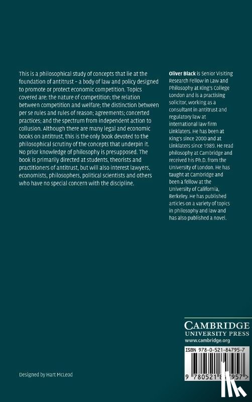 Black, Oliver (King's College London) - Conceptual Foundations of Antitrust