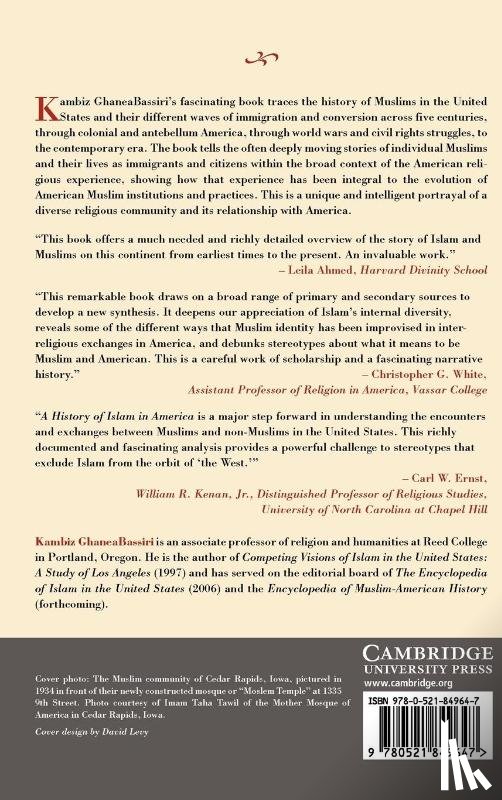 GhaneaBassiri, Kambiz (Reed College - A History of Islam in America