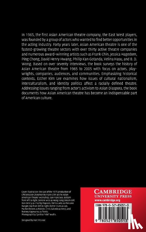 Lee, Esther Kim (University of Illinois - A History of Asian American Theatre