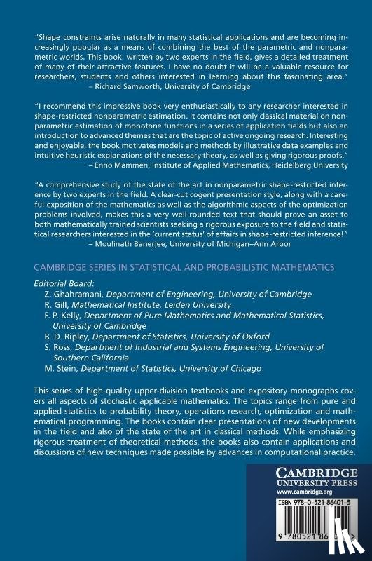 Groeneboom, Piet (Technische Universiteit Delft, Jongbloed, Geurt (Technische Universiteit Delft - Nonparametric Estimation under Shape Constraints
