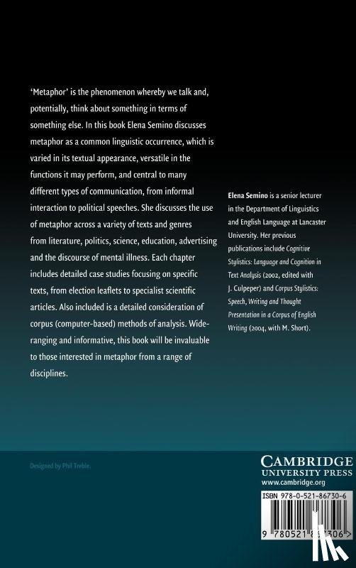 Semino, Elena (Lancaster University) - Metaphor in Discourse
