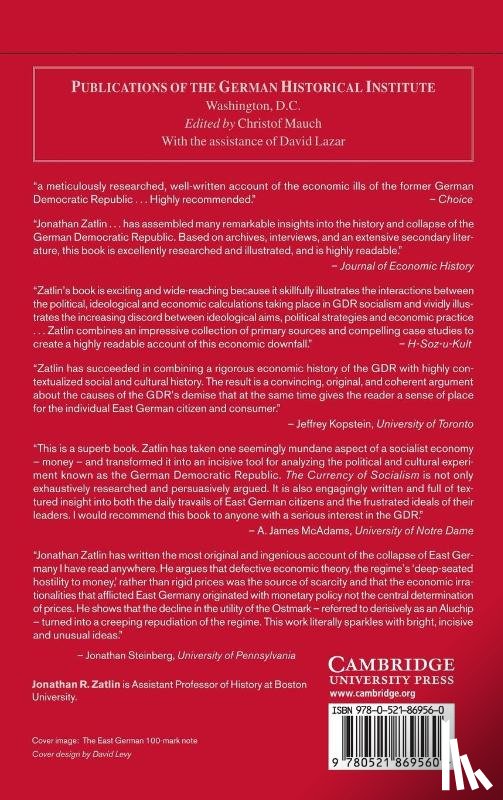 Zatlin, Jonathan R. (Boston University) - The Currency of Socialism