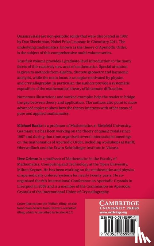 Baake, Michael (Universitat Bielefeld, Grimm, Uwe (The Open University - Aperiodic Order: Volume 1, A Mathematical Invitation