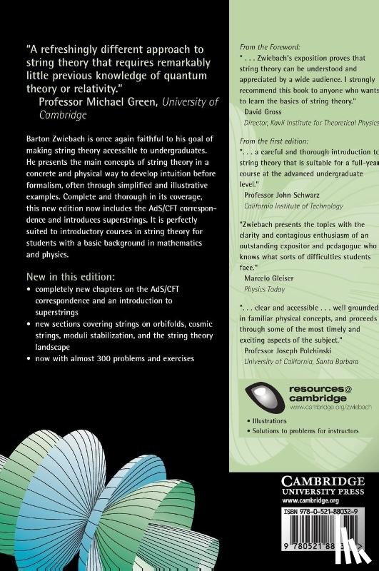 Zwiebach, Barton (Massachusetts Institute of Technology) - A First Course in String Theory