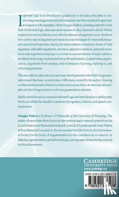 Walton, Douglas (University of Windsor - Informal Logic