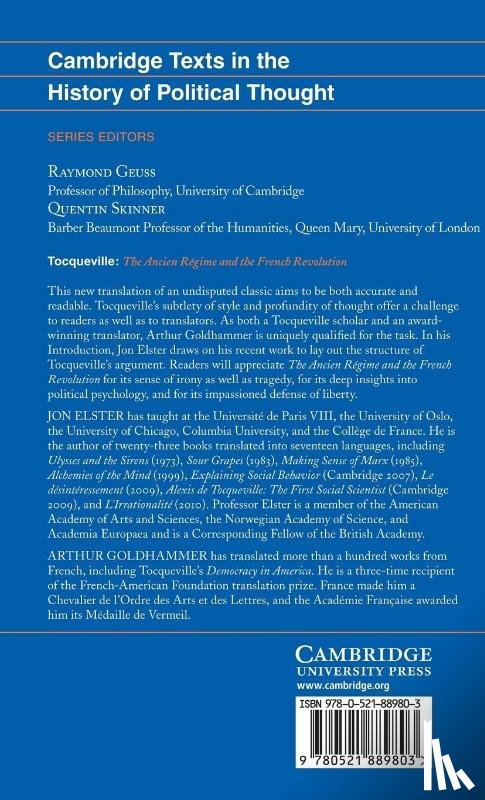  - Tocqueville: The Ancien Regime and the French Revolution