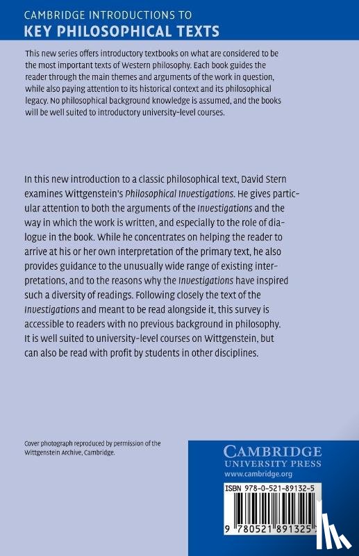 Stern, David G. (University of Iowa) - Wittgenstein's Philosophical Investigations