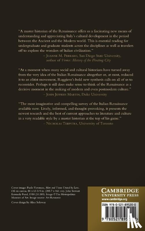 Ruggiero, Guido (University of Miami) - The Renaissance in Italy