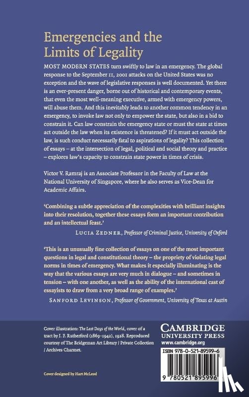  - Emergencies and the Limits of Legality