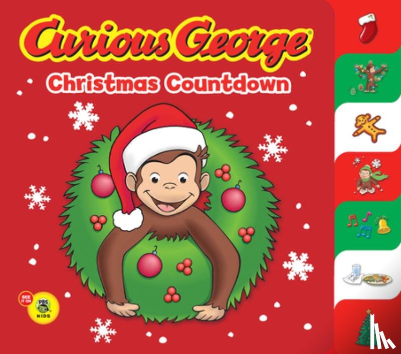 Rey, H. A. - Curious George Christmas Countdown Tabbed Board Book (Cgtv): A Christmas Holiday Book for Kids