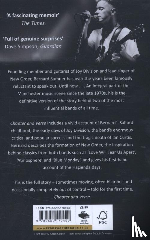 Sumner, Bernard - Chapter and Verse - New Order, Joy Division and Me