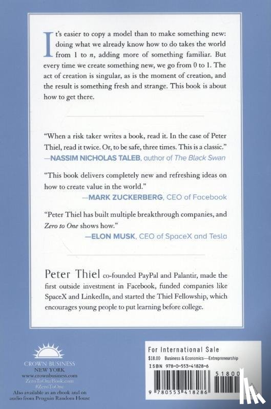 Thiel, Peter, Masters, Blake - Zero to One