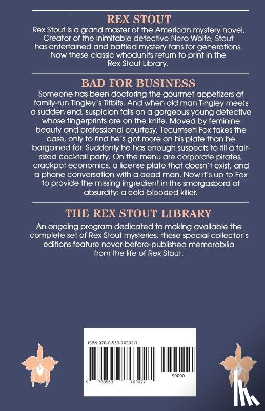 Stout, Rex - Bad for Business