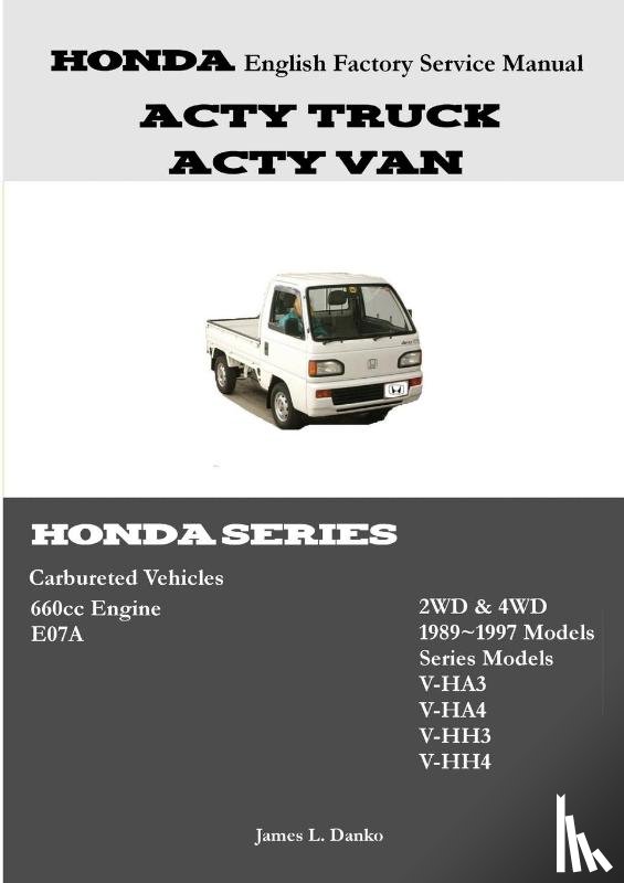 Danko, James - Honda Acty English Factory Service Manual
