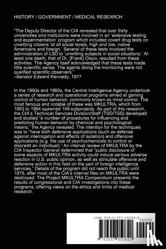 Foster, Stephen - The Project MKULTRA Compendium: The CIA's Program of Research in Behavioral Modification