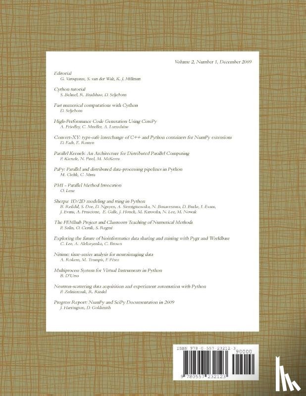Varoquaux, Gae¿l, Walt, Stéfan van der, Millman, K. Jarrod - Proceedings of the 8th Python in Science Conference