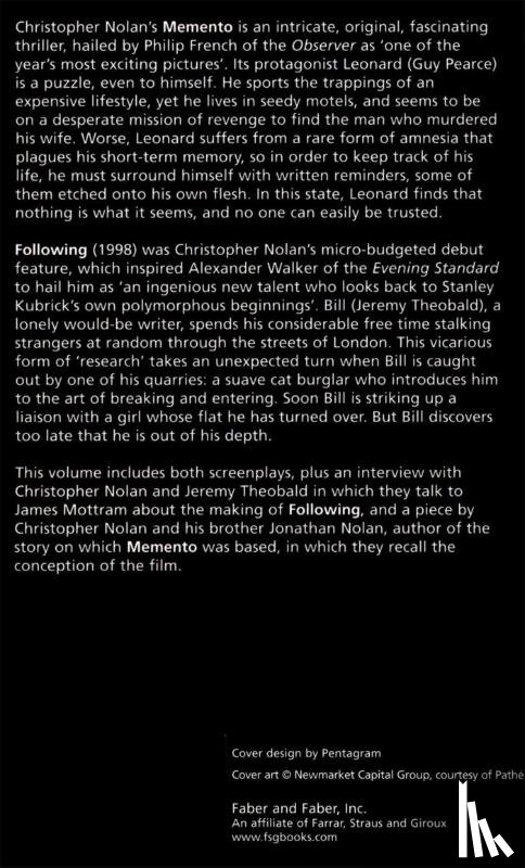 Nolan, Christopher - Memento & Following