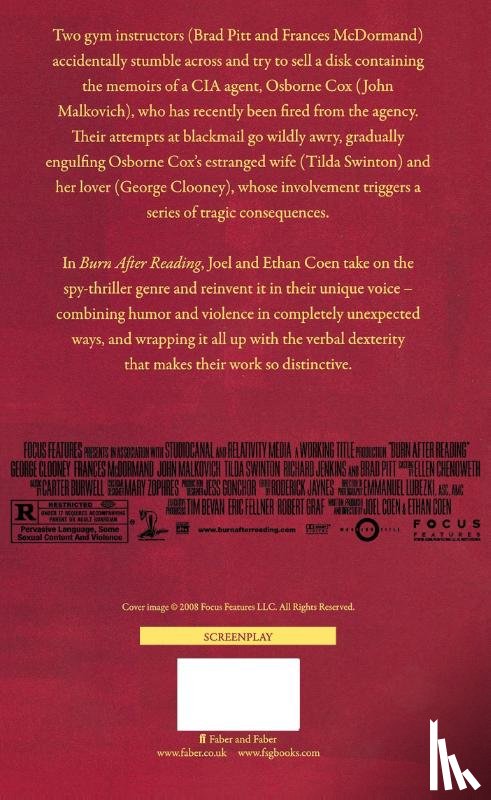 Coen, Ethan, Coen, Joel - Burn After Reading