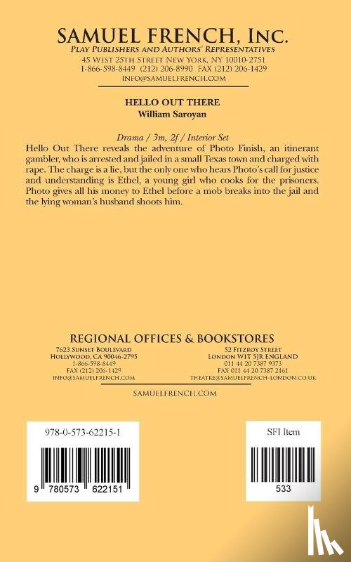 Saroyan, William - Hello Out There