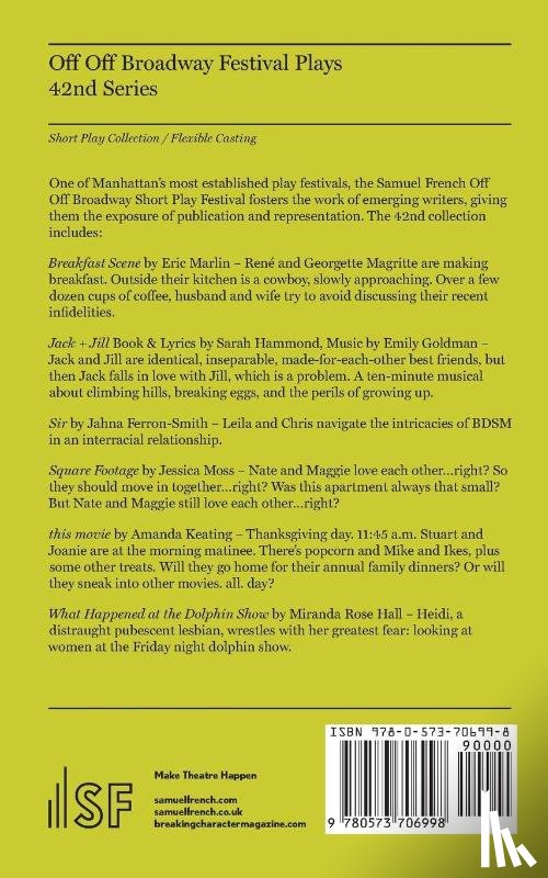 Ferron-Smith, Jahna, Rose Hall, Miranda, Keating, Amanda - Off Off Broadway Festival Plays, 42nd Series