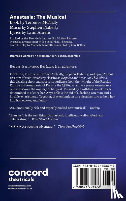 McNally, Terrence, Flaherty, Stephen, Ahrens, Lynn - Anastasia: The Musical