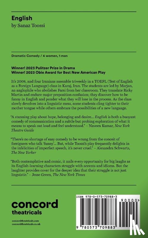 Toossi, Sanaz - English