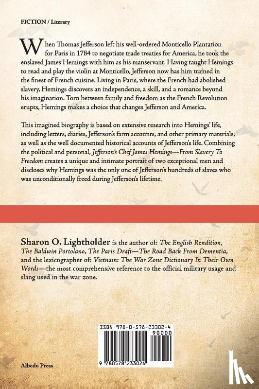 Lightholder, Sharon O - Jefferson's Chef - James Hemings From Slavery to Freedom