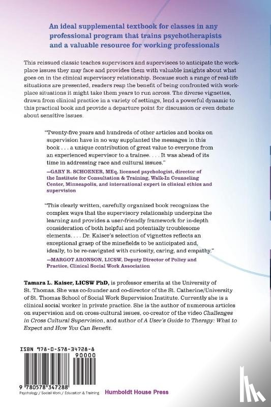 Kaiser, Tamara L - Supervisory Relationships