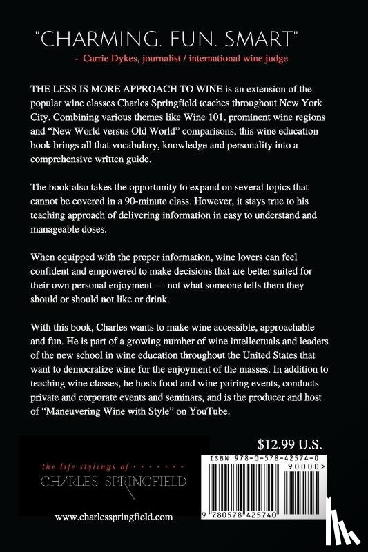 Charles, Springfield - The Less Is More Approach To Wine