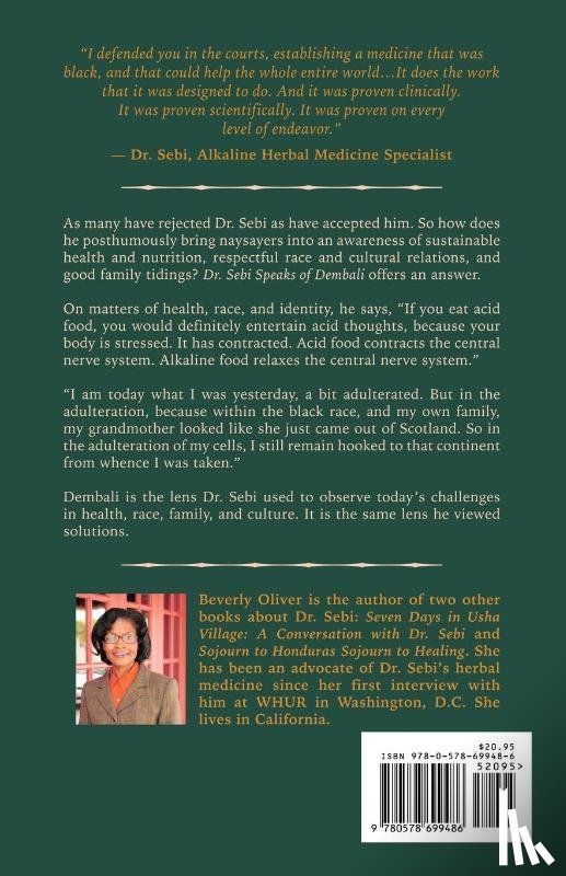 Oliver, Beverly - Dr. Sebi Speaks of Dembali