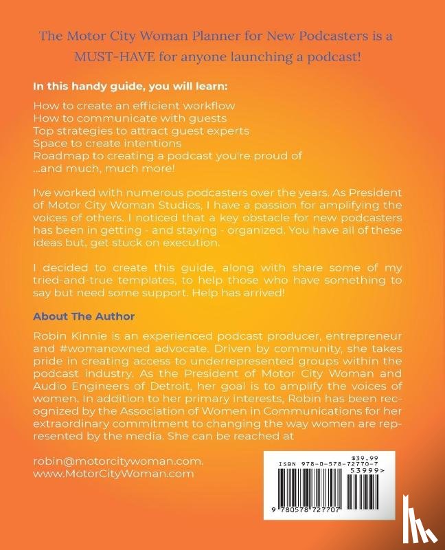 Kinnie, Robin - The Motor City Woman Planner for New Podcasters