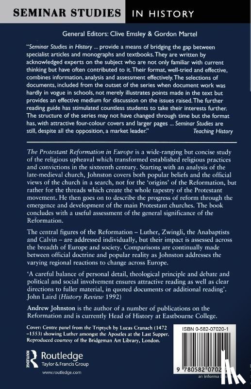 Johnston, Andrew (University of Sheffiled - The Protestant Reformation in Europe