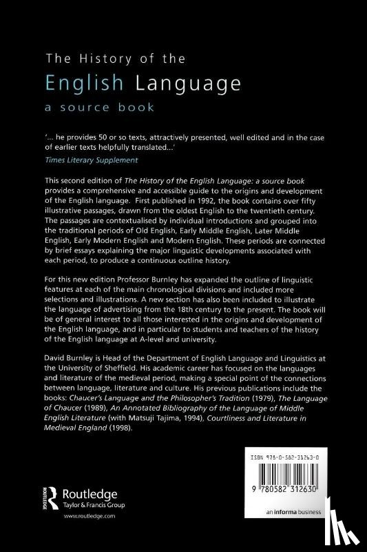 Burnley, David - The History of the English Language