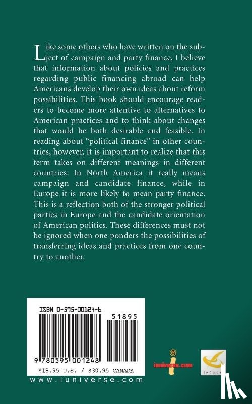  - Campaign and Party Finance in North America and Western Europe