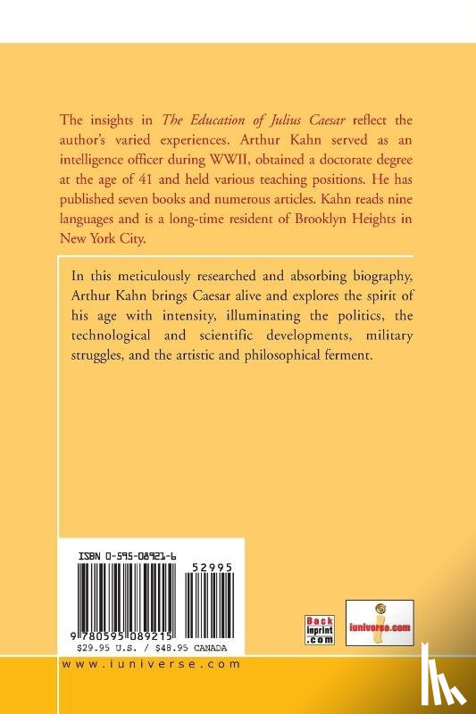 Kahn, Arthur D - The Education of Julius Caesar