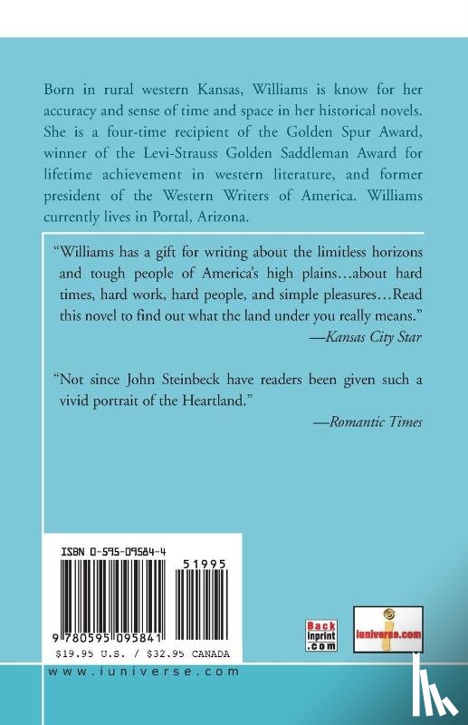 Williams, Jeanne - The Unplowed Sky