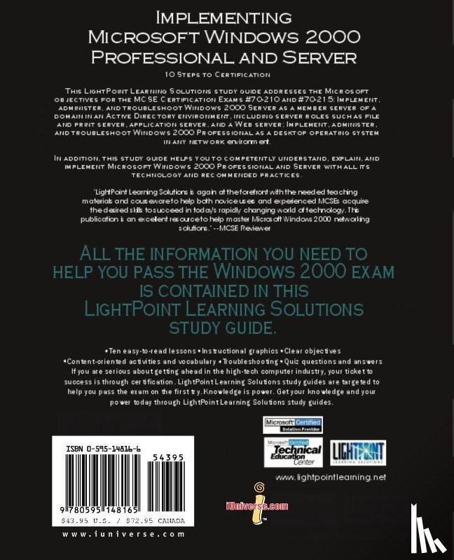 Iuniverse Com - Implementing Microsoft Windows 2000 Professional and Server