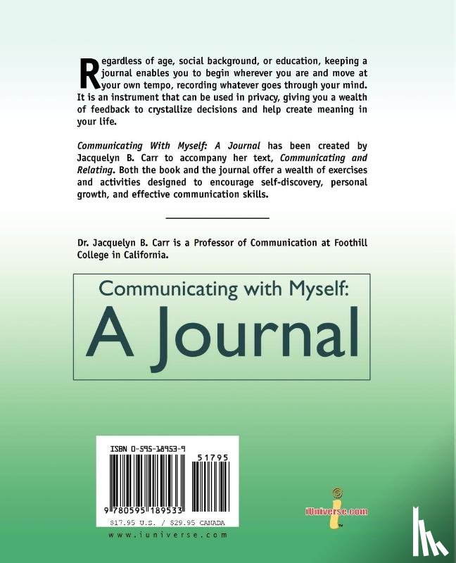 Carr, Jacquelyn B - Communicating with Myself
