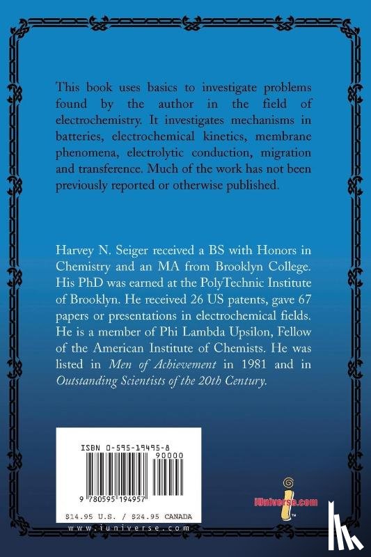 Seiger, Harvey N - Electrochemistry